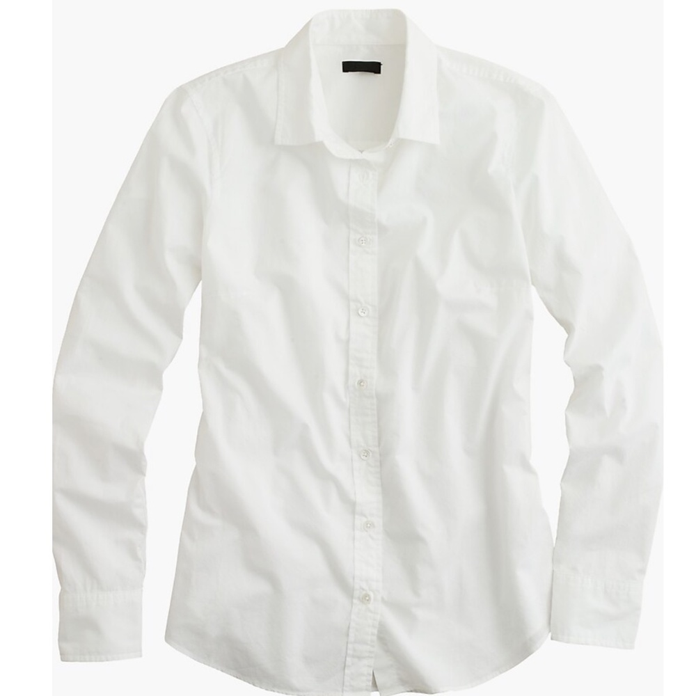 J.Crew Boy Shirt in Classic White - Timeless & Chic